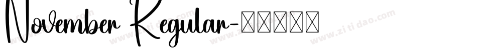 November Regular字体转换